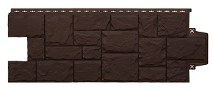 panel krupnyi kamen korichnevyi
